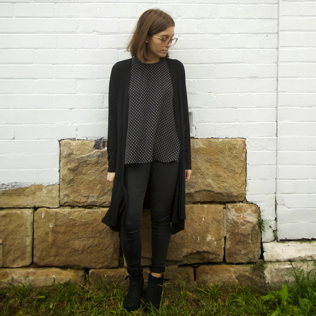 Megan Longline Cardigan by Tessuti (paper sewing pattern)