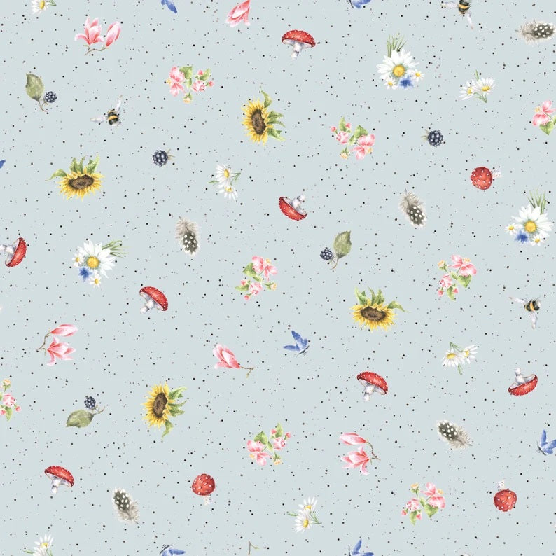 Bramble Patch by Hannah Dale for Maywood Studio: Mini Flowers - Blue (MASD10106-B)