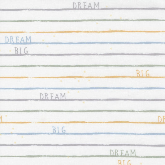 D is for Dream by Paper & Cloth for Moda Fabrics: White Multi (25126-11)