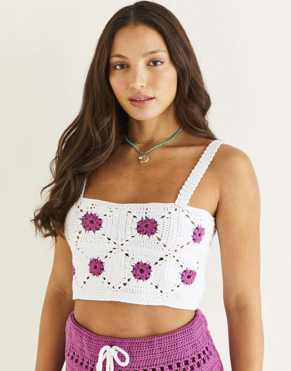 Crochet Flower Power Two Piece in Sirdar Stories DK 10530