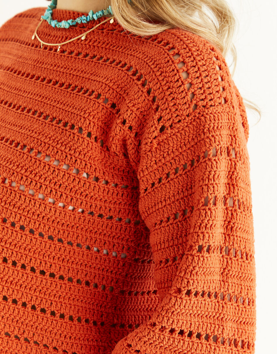 Crochet Encore Sweater in Sirdar Stories DK 10524