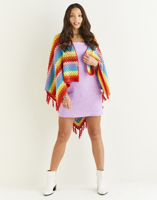 Crochet Glasto Poncho in Sirdar Stories DK 10523