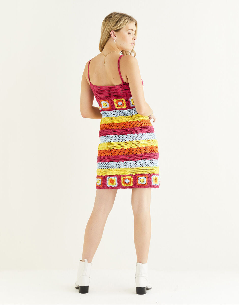 Crochet Mainstage Mini Dress in Sirdar Stories DK 10531