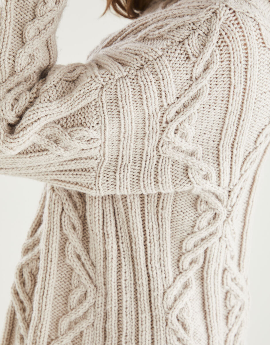 Diamond Cable Sweater in Hayfield Bonus Aran 10607