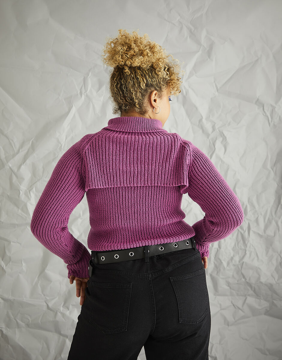 Nightlife Vest and Roll Neck in Sirdar Stories DK 10578 (printed pattern)