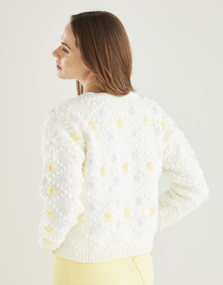 Diamond Trellis Cardigan in Hayfield Bonus Aran 10609