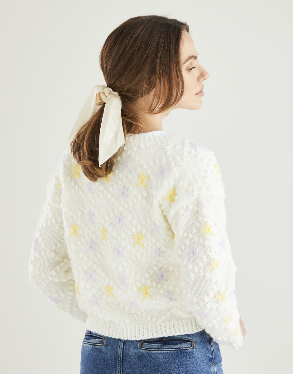 Diamond Trellis Cardigan in Hayfield Bonus Aran 10609