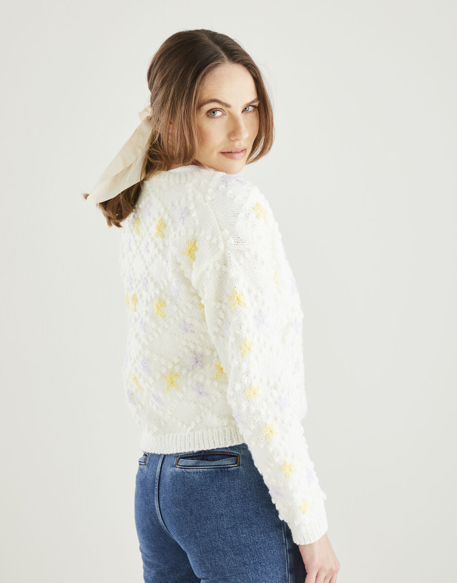 Diamond Trellis Cardigan in Hayfield Bonus Aran 10609