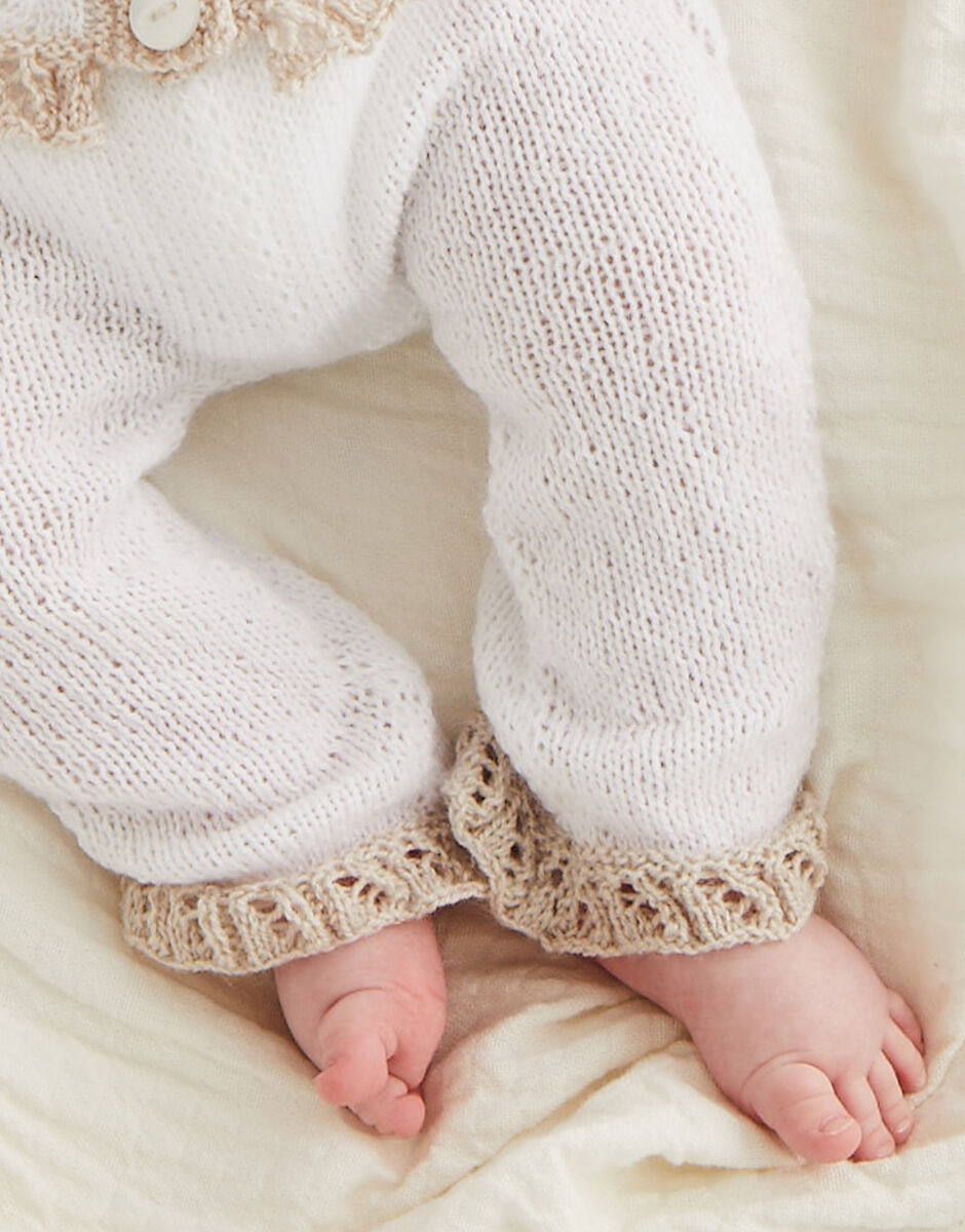 Little Lacy Trouser Suit in Sirdar Snuggly 2 Ply 5523