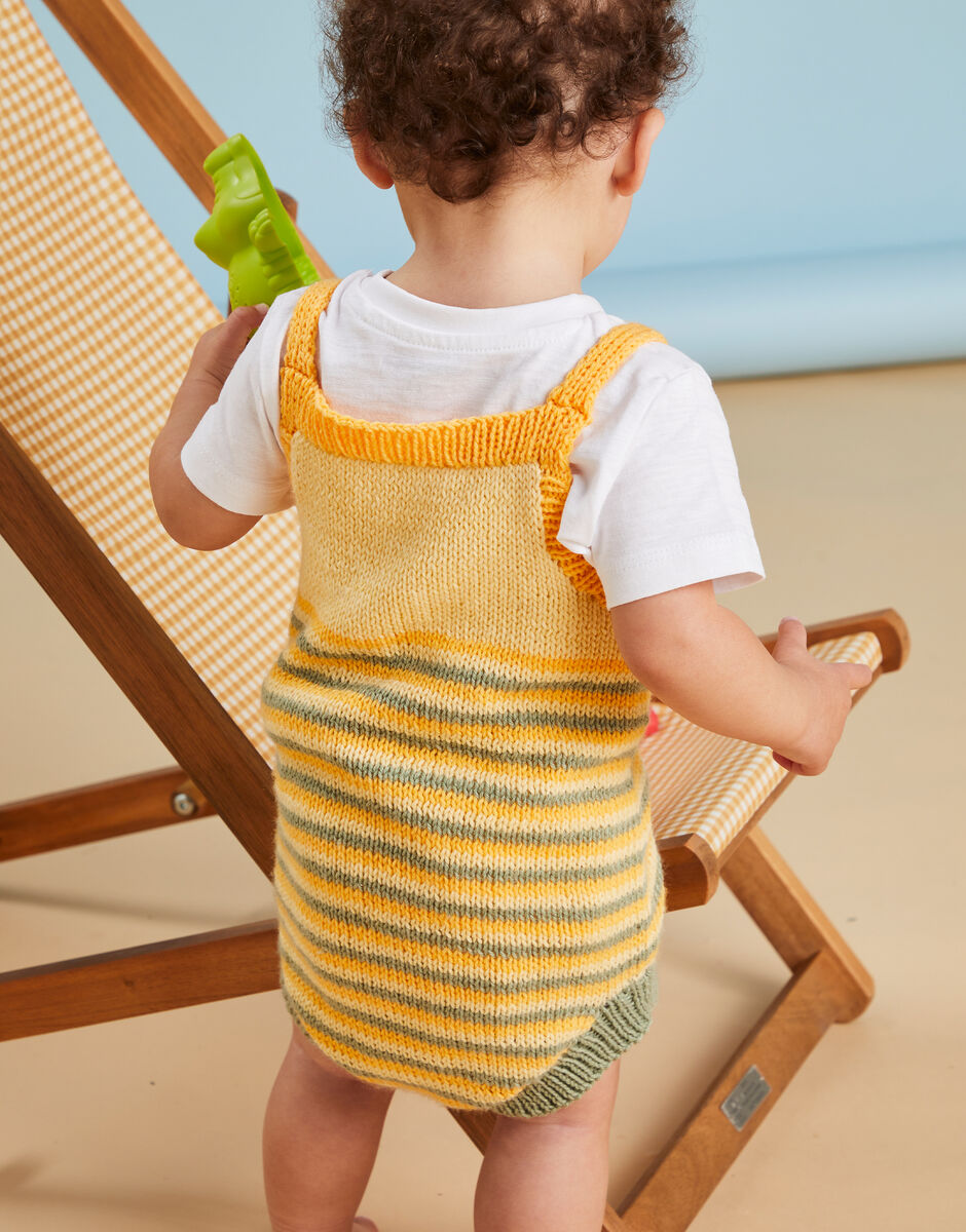 Sandcastle Romper in Sirdar Snuggly DK 5505