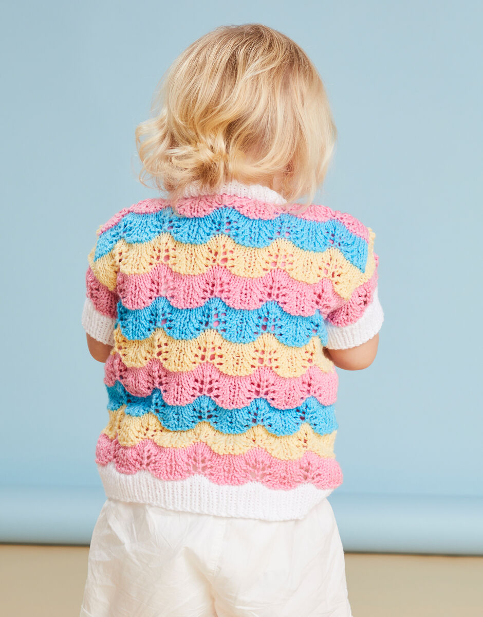 Catching Waves Cardigan in Sirdar Snuggly DK 5502