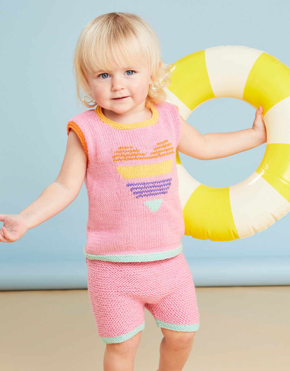Summer Days Shorts Set in Sirdar Snuggly DK 5500