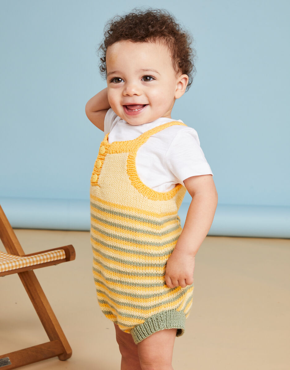 Sandcastle Romper in Sirdar Snuggly DK 5505