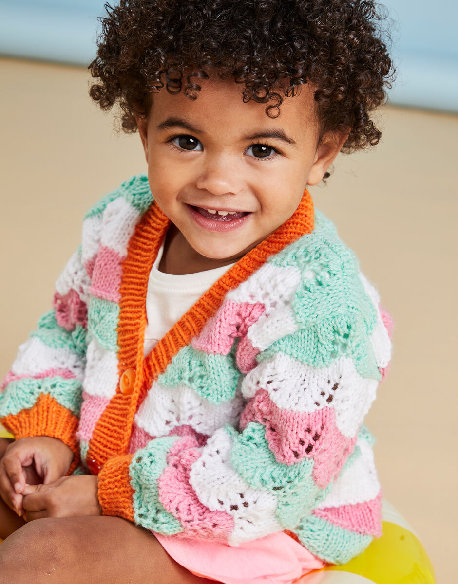Catching Waves Cardigan in Sirdar Snuggly DK 5502