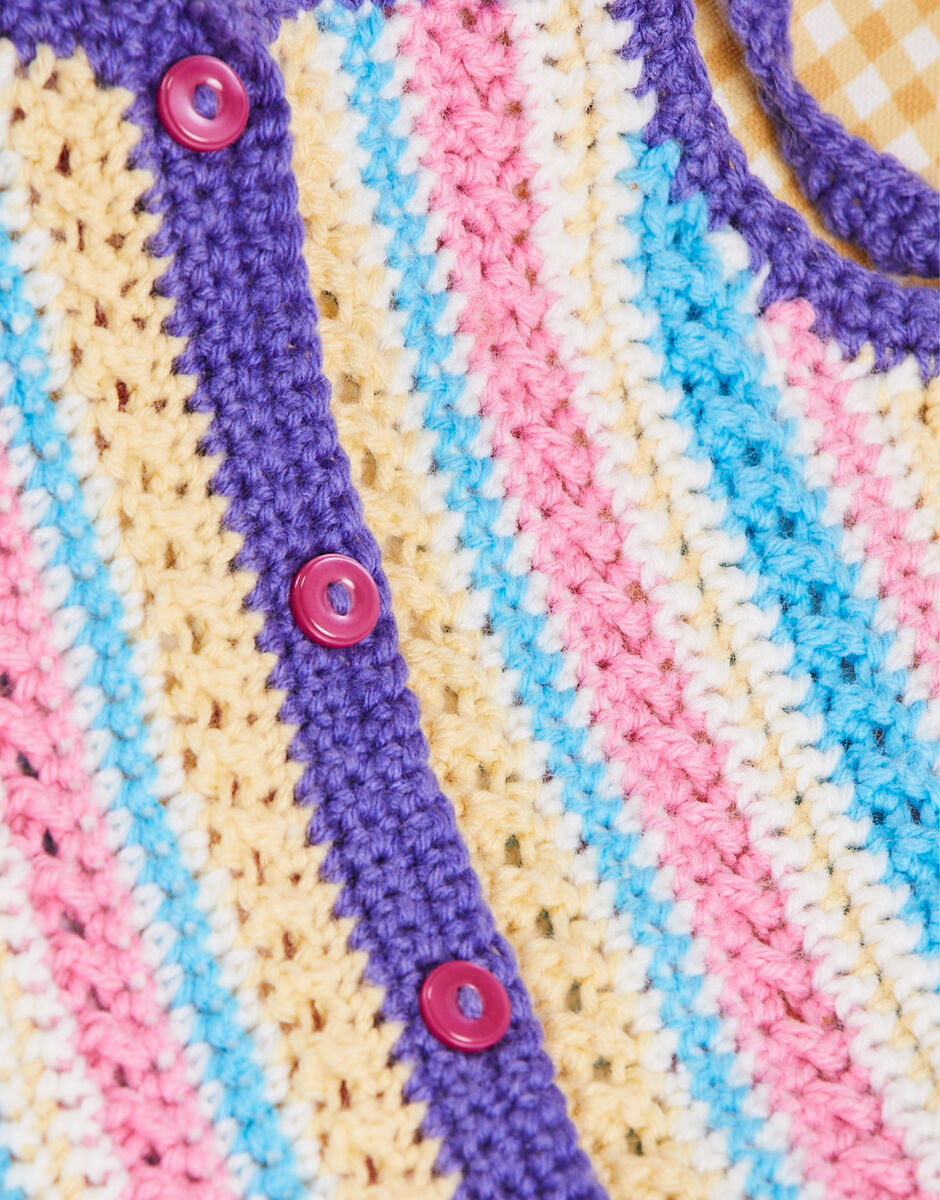 Crochet Deck Chair Playsuit in Sirdar Snuggly DK 5503