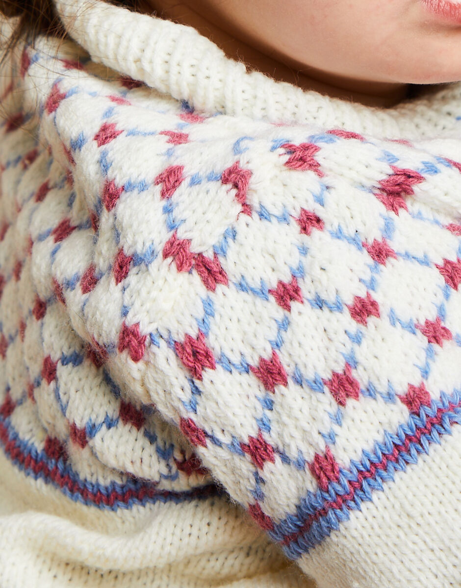 Plaid and Plain Cardigan in Sirdar Snuggly 4 Ply 5515