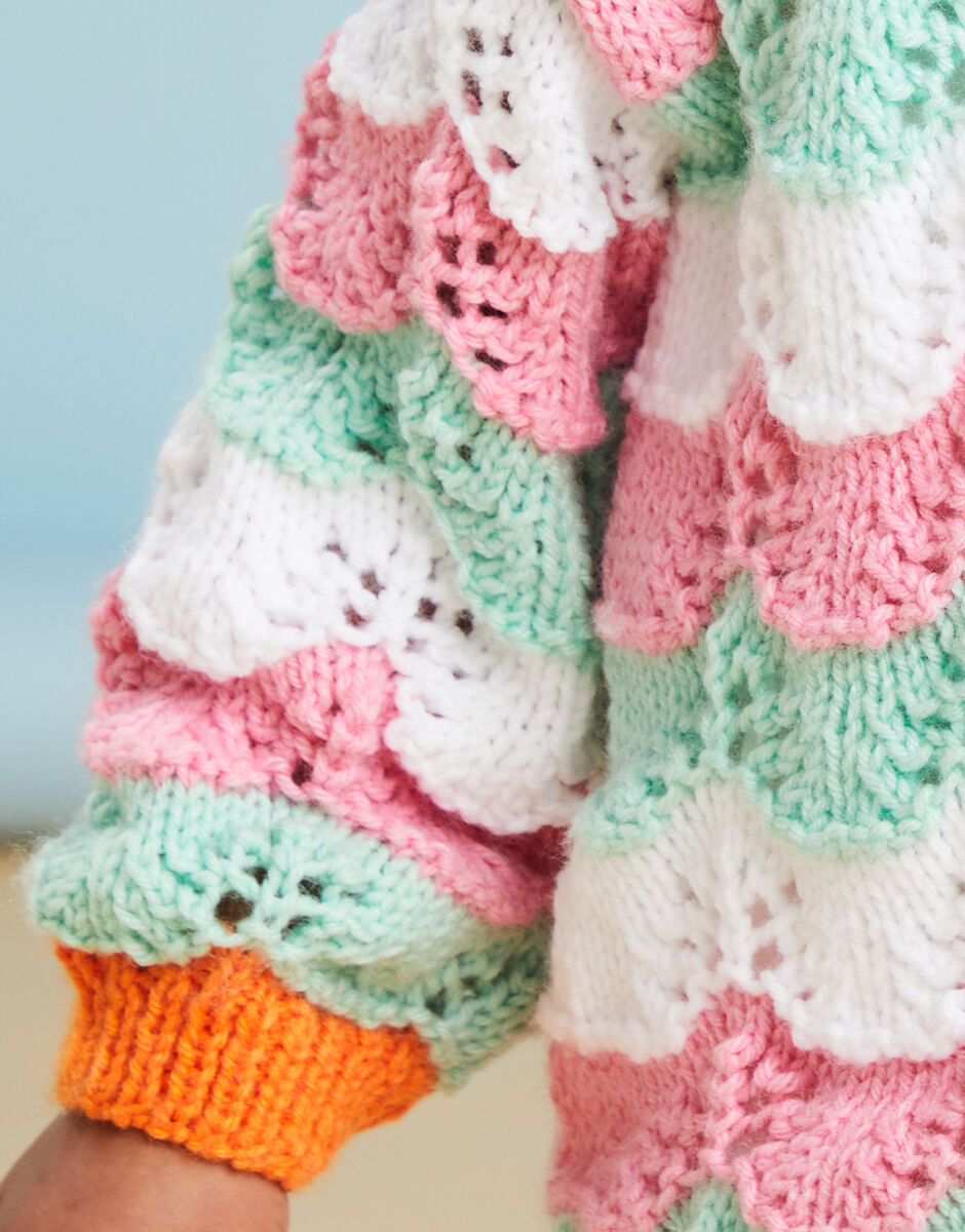 Catching Waves Cardigan in Sirdar Snuggly DK 5502