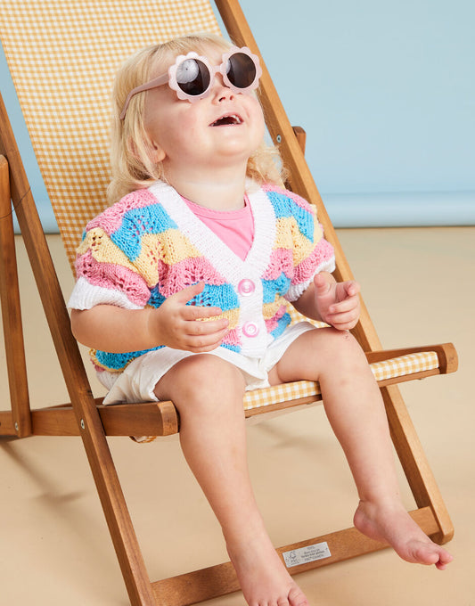 Catching Waves Cardigan in Sirdar Snuggly DK (5502)