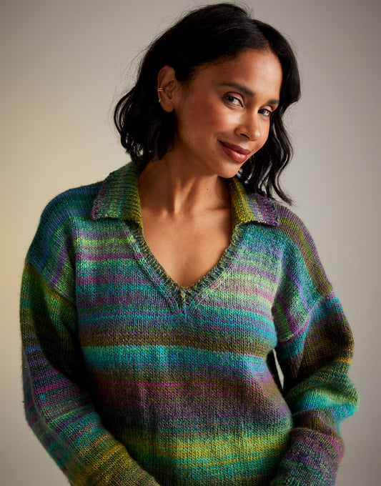 Midnight Garden Sweater in Sirdar Jewelspun Aran 10718 (printed pattern)