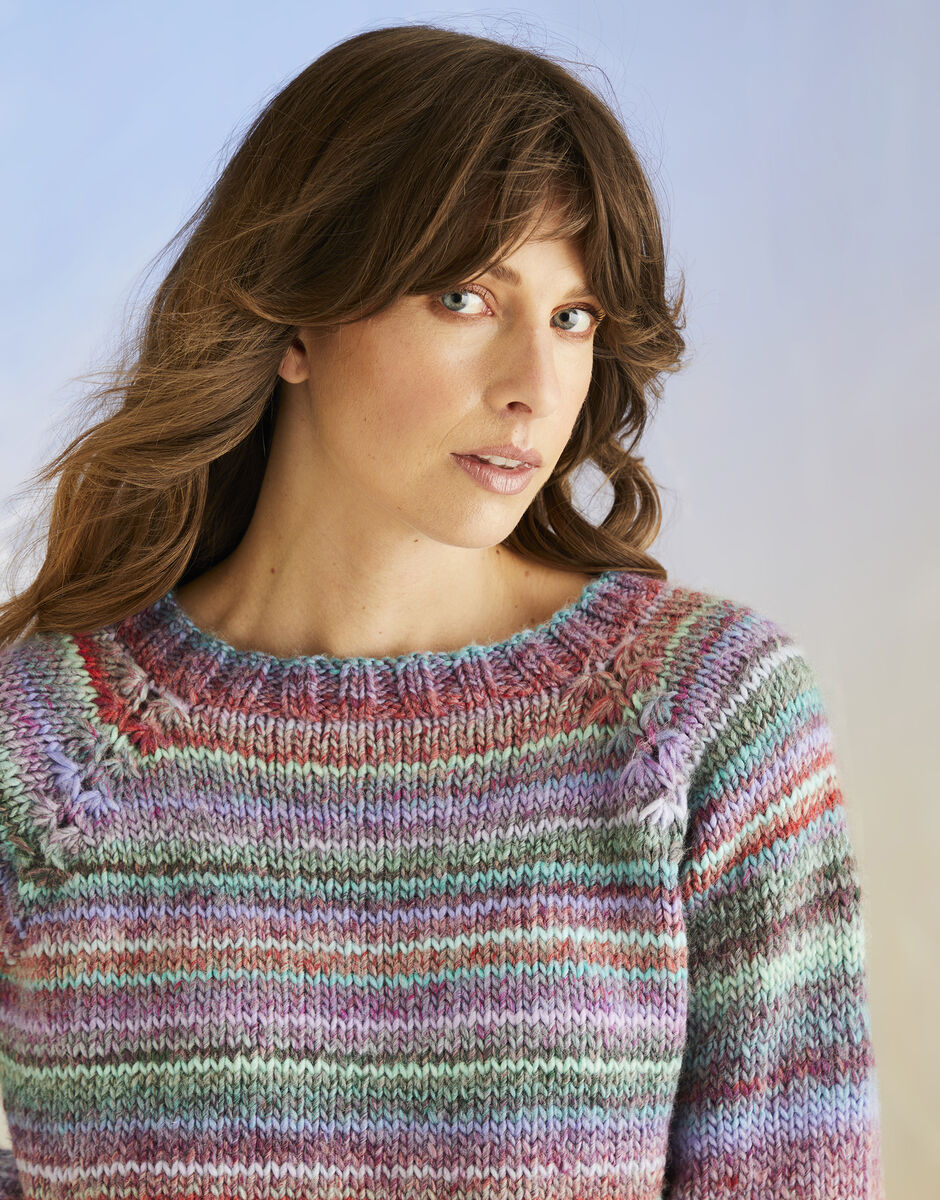 Whirlpool Sweater in Sirdar Jewelspun Chunky with Wool (10702)
