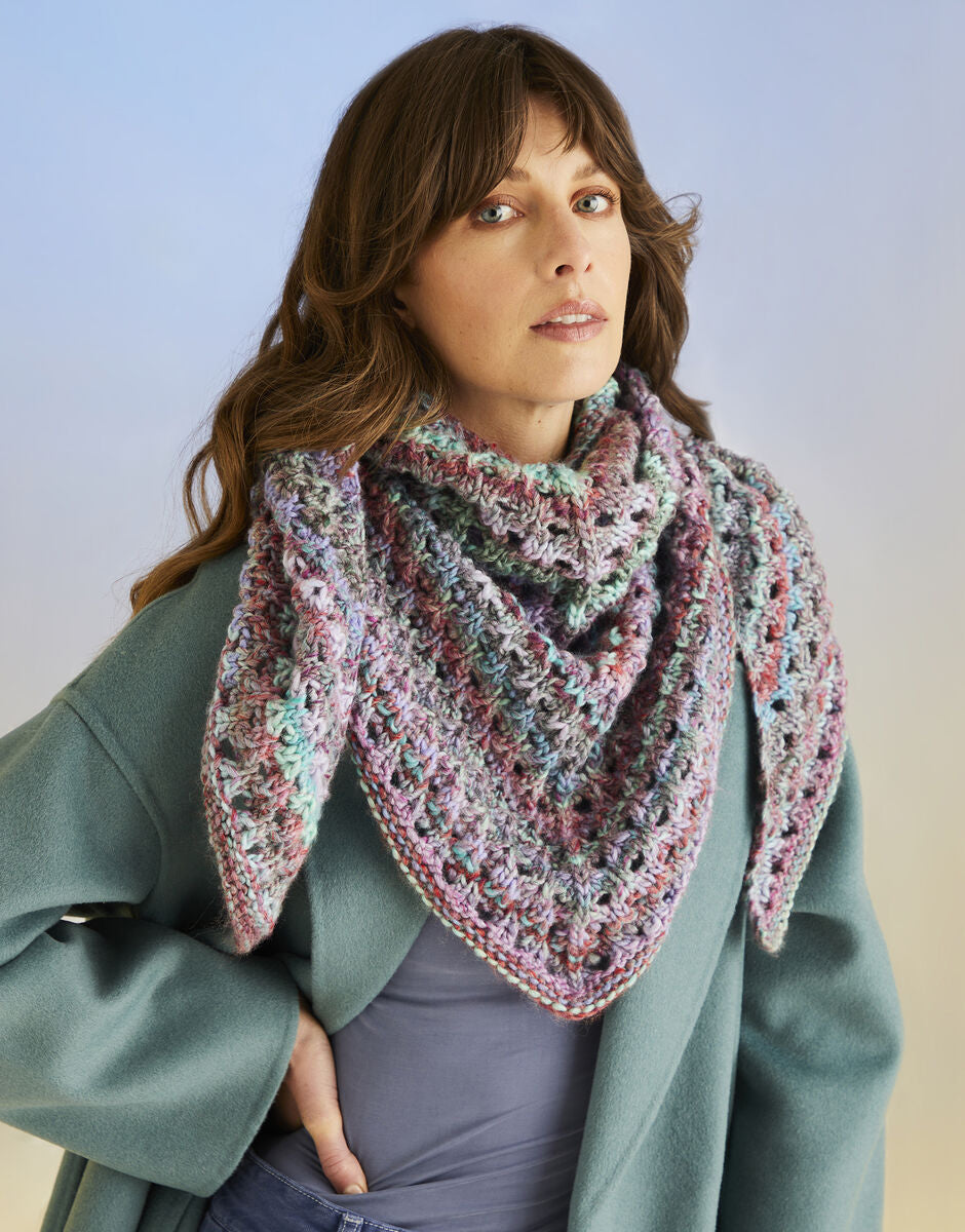 Sea Shells Shawl in Sirdar Jewelspun with Wool Chunky 10711