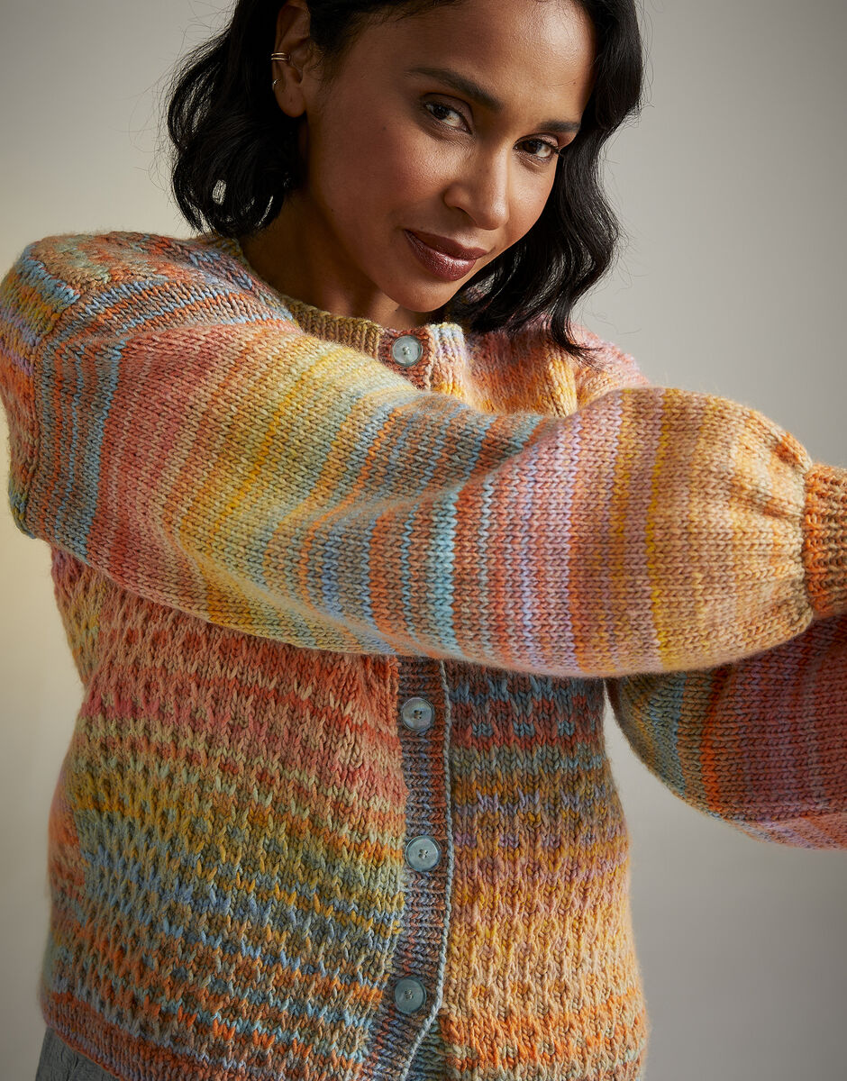 Twilight Trellis Cardigan in Sirdar Jewelspun Aran 10716 (printed pattern)