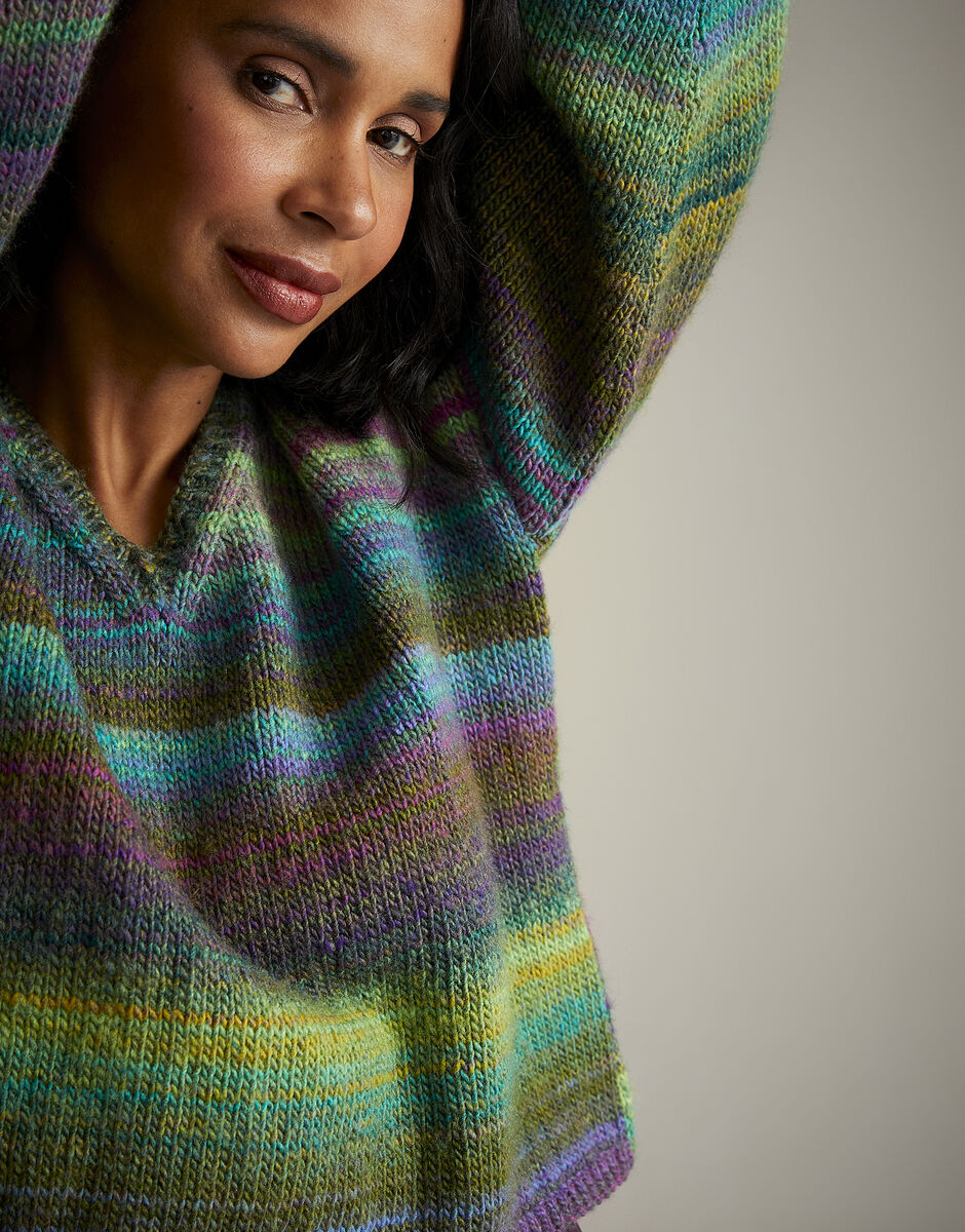 Midnight Garden Sweater in Sirdar Jewelspun Aran 10718 (printed pattern)