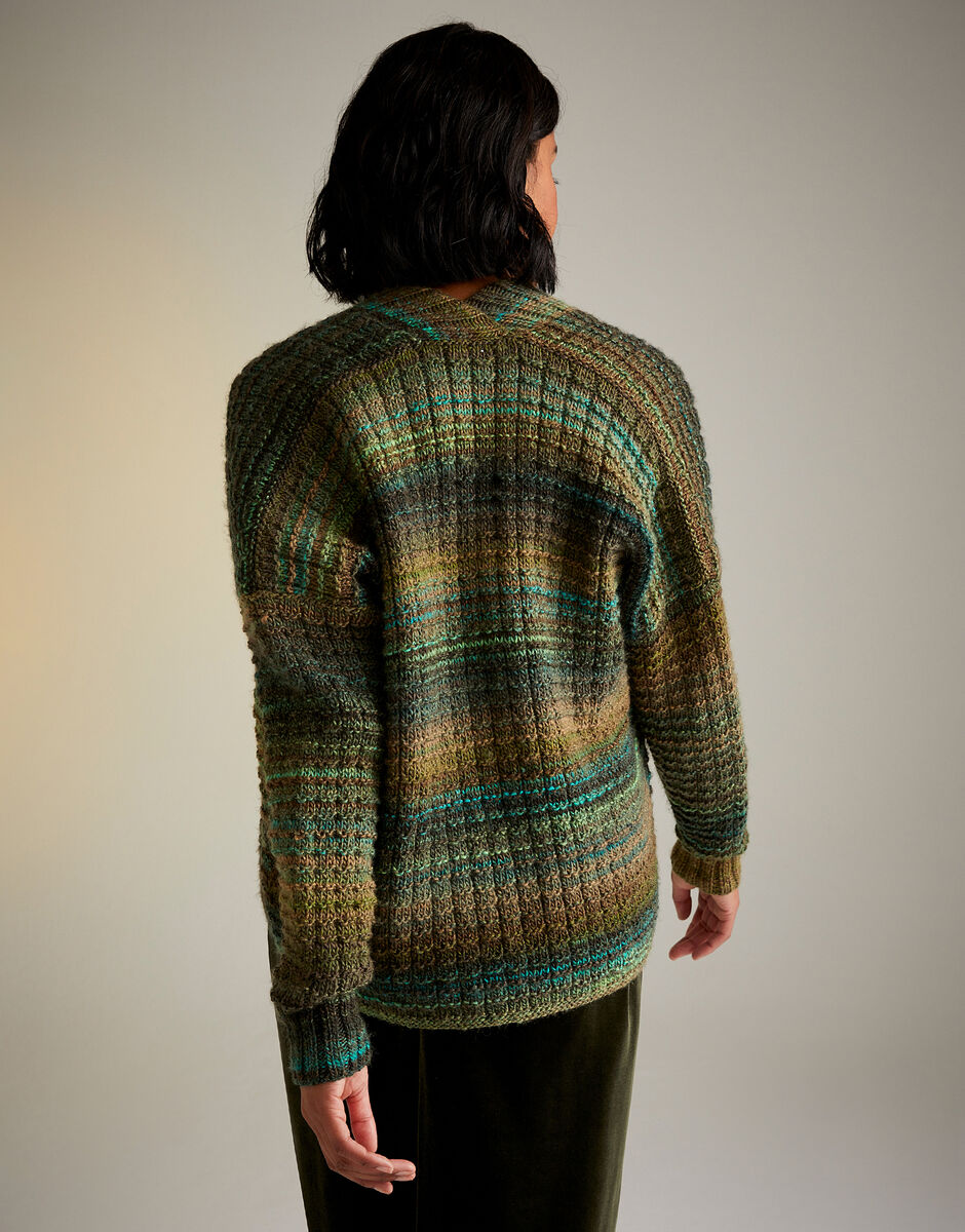Evergreen Edge to Edge Cardigan in Sirdar Jewelspun Aran 10720 (printed pattern)