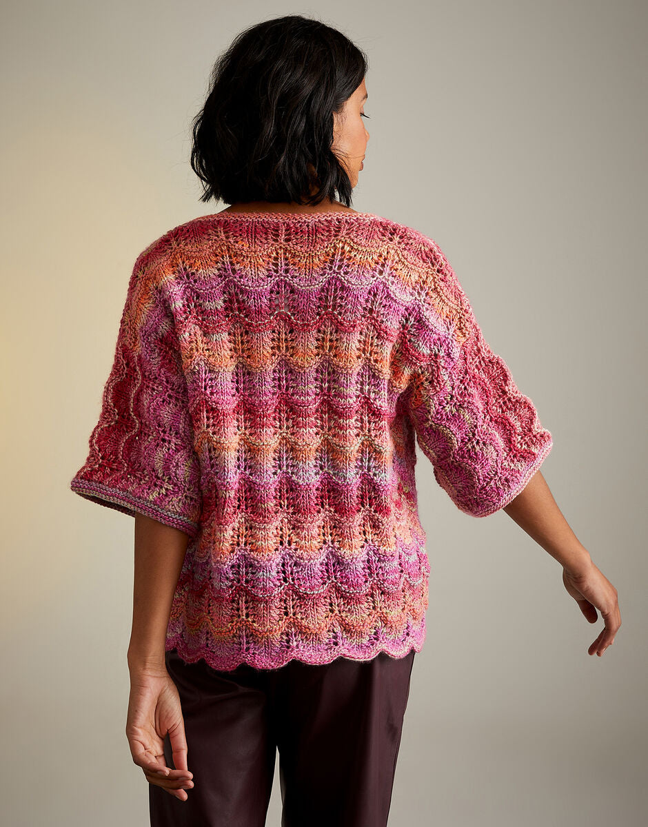 Hot House Flowers Cardigan in Sirdar Jewelspun Aran 10715 (printed pattern)