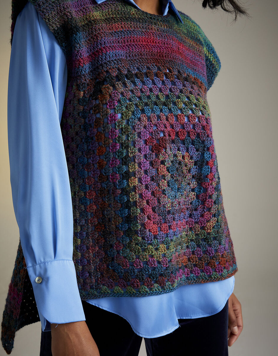 Crochet Twilight Terrace Tabard in Sirdar Jewelspun Aran 10728