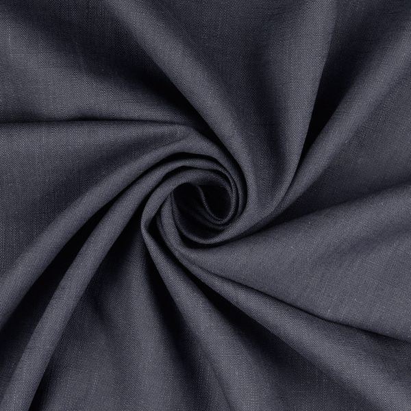 Washed Plain Linen: Prussian Blue