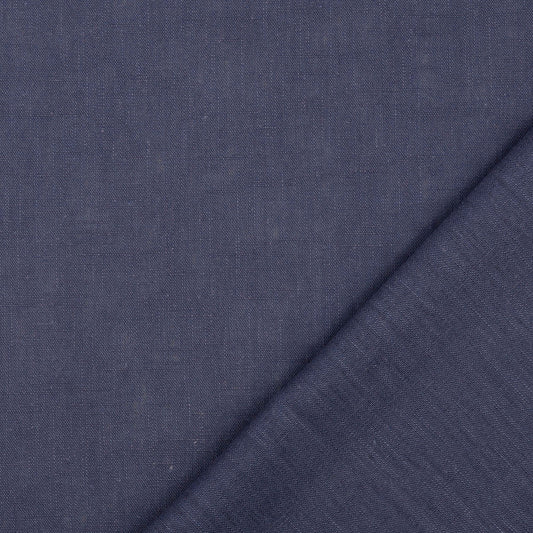 Washed Plain Linen: Prussian Blue