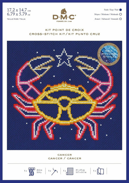 DMC Star Sign Cross Stitch Kit: Cancer