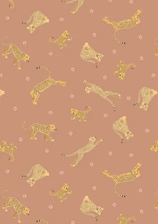 Small Things...Wild Animals by Lewis & Irene: Leopards and Cheetahs on Tan (SM55.3)