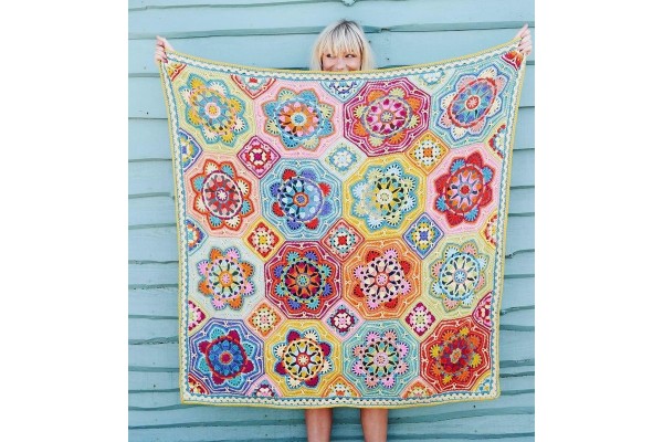 Persian Tiles Blanket by Janie Crow - Eastern Jewels Colour Chart