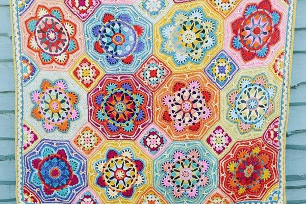 Persian Tiles Blanket by Janie Crow - Eastern Jewels Colour Chart