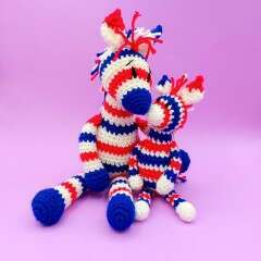 Elizabeth and Little Prince - The Special Edition Platinum Jubilee Zebras by Wee Woolly Wonderfuls