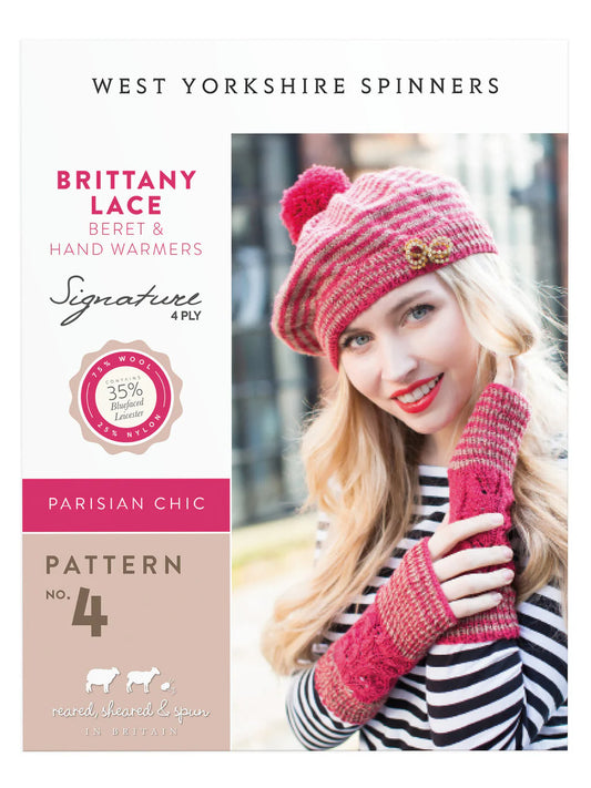 Brittany Lace Beret and Hand Warmers in West Yorkshire Spinners Signature 4 Ply #4