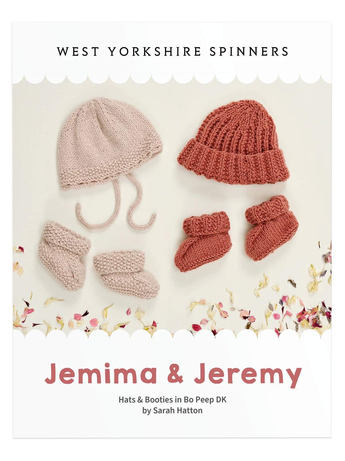 "Jemima & Jeremy" Hats and Booties by Sarah Hatton in West Yorkshire Spinners Bo Peep DK (printed pattern)