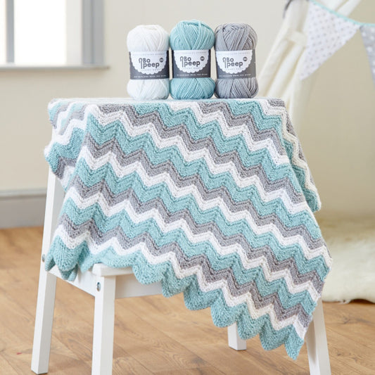 Zig Zag Knitted Baby Blanket Kit from West Yorkshire Spinners